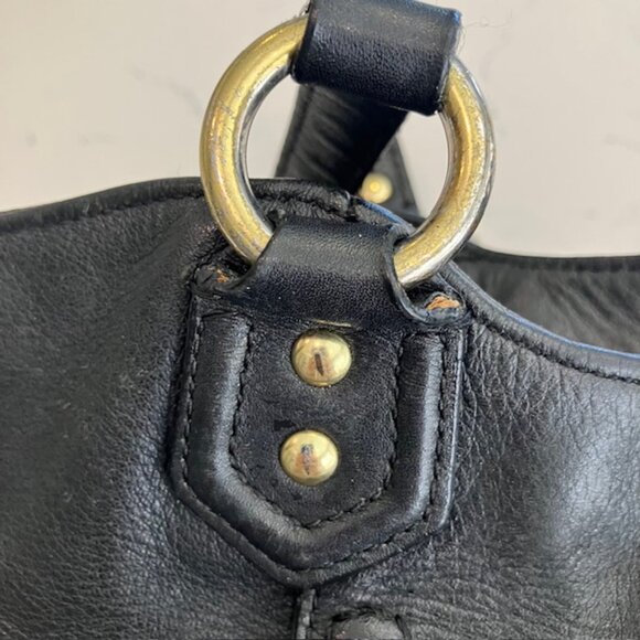 COACH F24961 Black Campbell Large Carryall Tote Leather Shoulder Bag - Picture 15 of 16